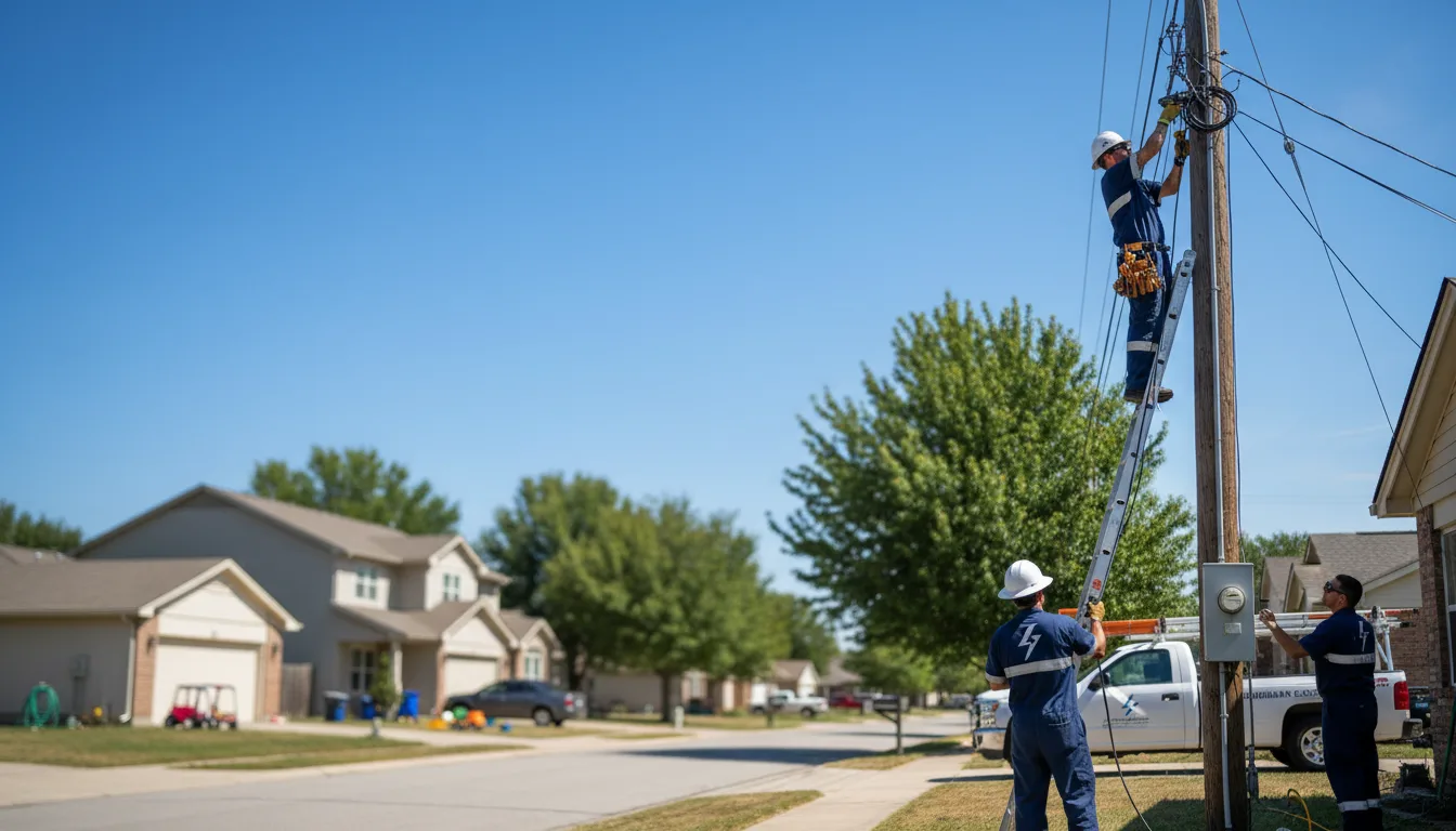 Residential electrician providing installation services in Garfield, KS